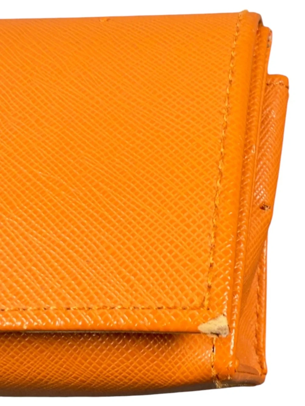 Tory Burch Orange Saffiano Leather Sunglasses Eyeglass Case